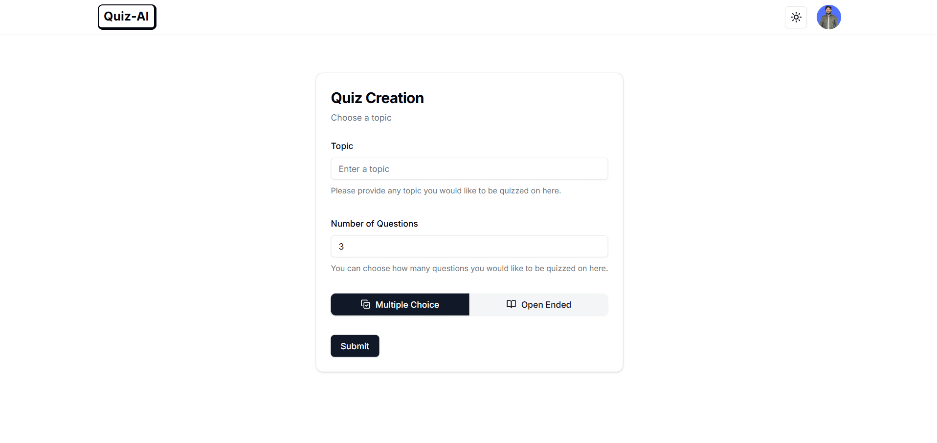 AI Quiz Platform screenshot 1