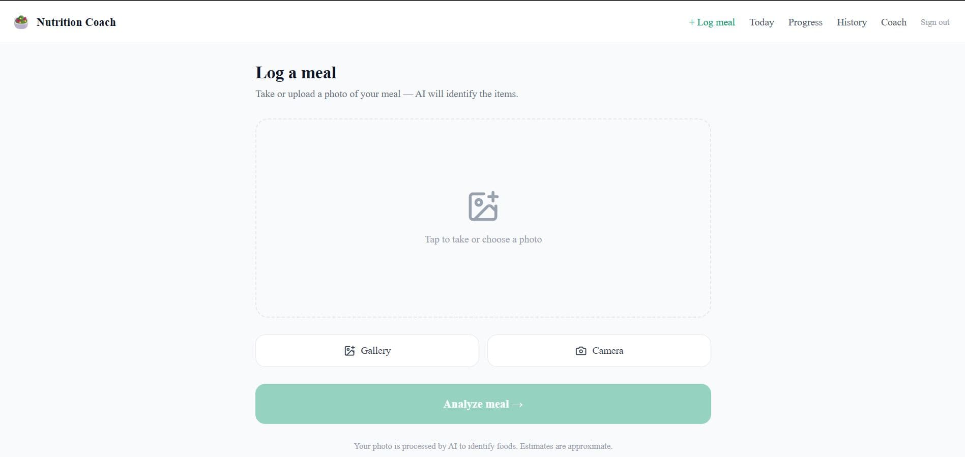 AI Nutrition Coach screenshot 1