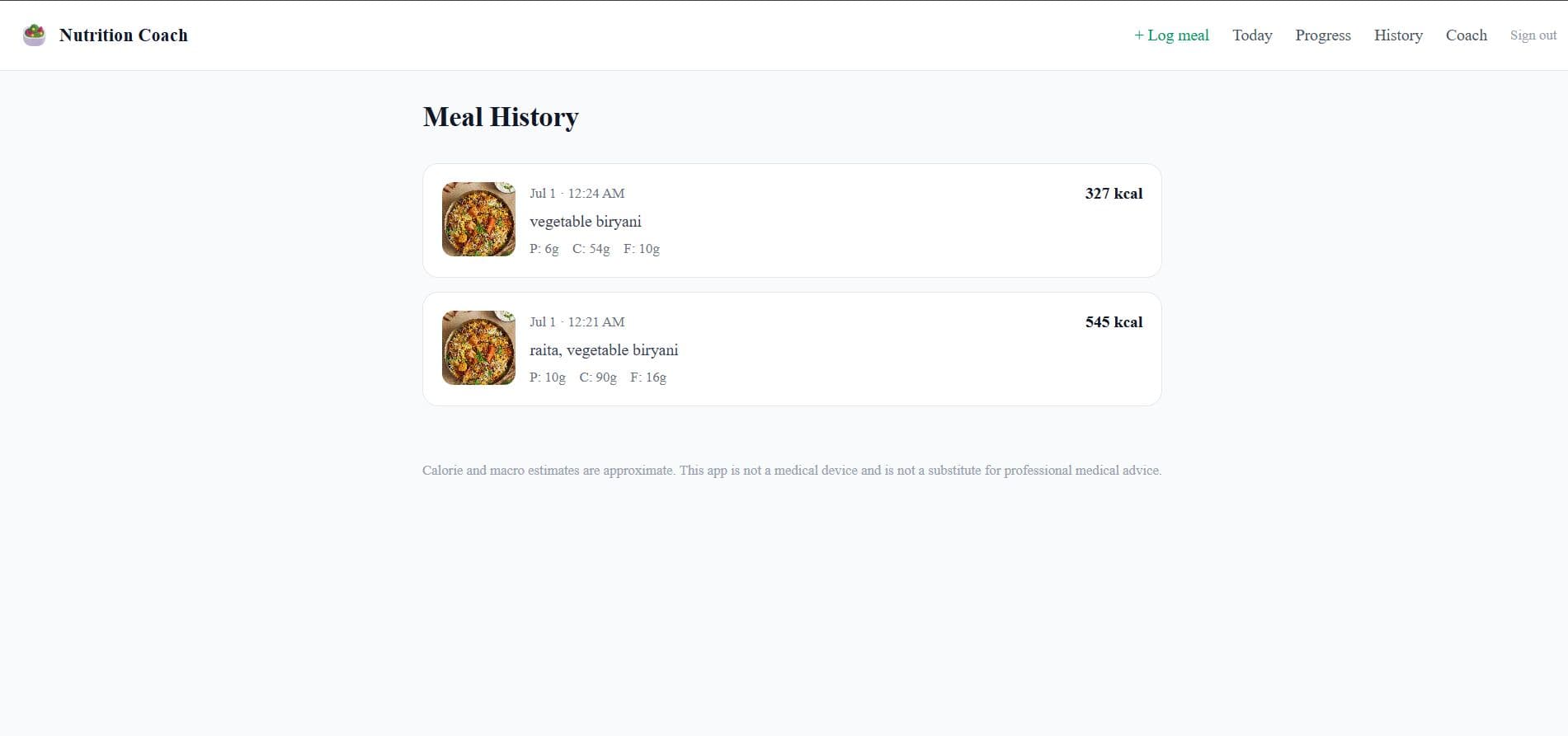 AI Nutrition Coach screenshot 3
